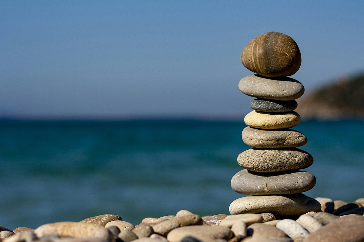 Stones stacked on top
