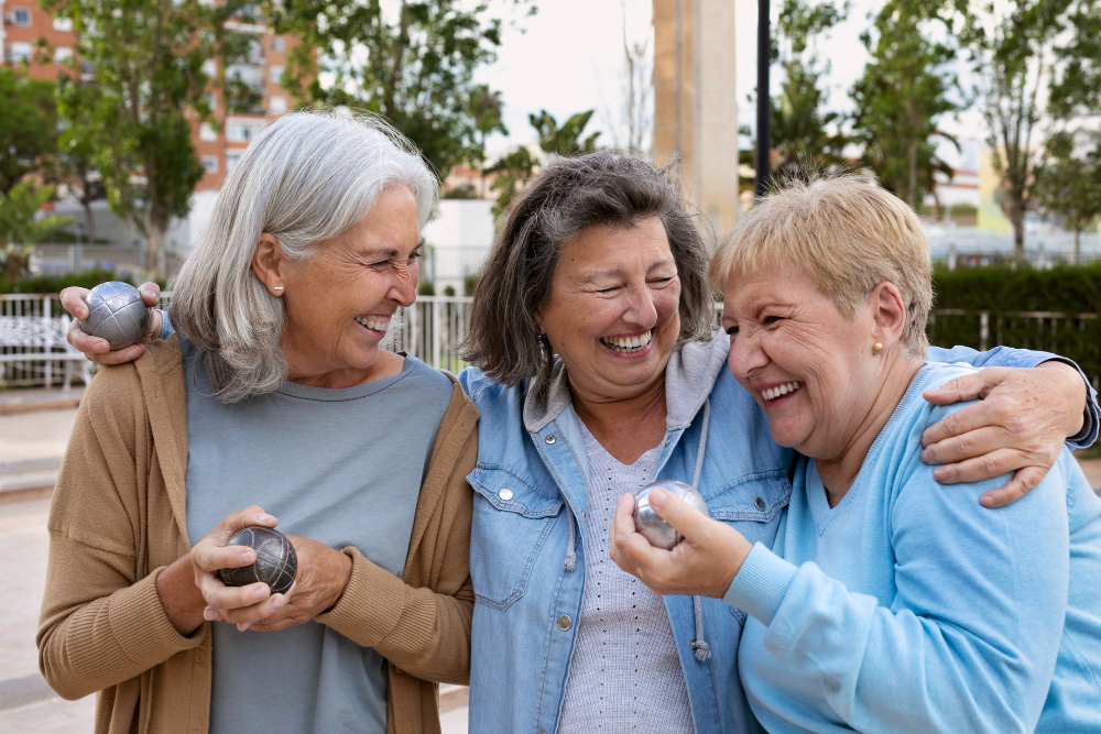 Happy women in retirement
