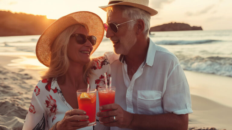 Happy retired couple